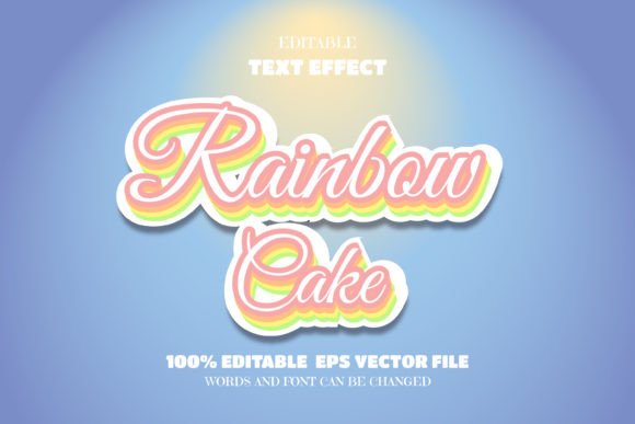 Download Rainbow Cake Text, Editable Font Effect - Premium Resources