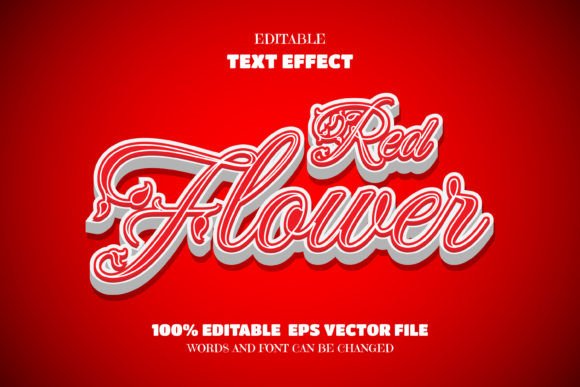 Download Red FlowerText, Editable Font Effect - Premium Resources