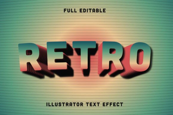 Download Retro Vintage Illustrator Text Effect - Illustrator text effect Collection