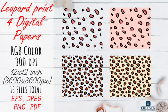 Download Animal Digital Paper Pack. Leopard Print - Animal Collection