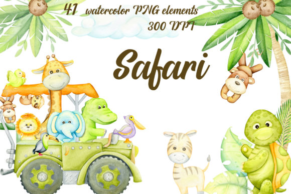 Download Watercolor Safari Baby Animals - Animal Collection