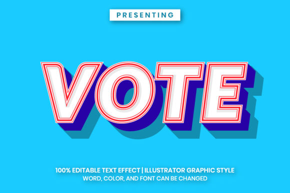 Download Vote Illustrator Text Effect - Illustrator text effect Collection