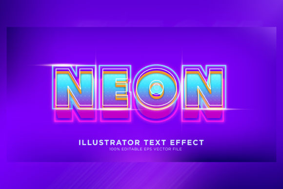 Download Neon Illustrator Text Effect - Illustrator text effect Collection