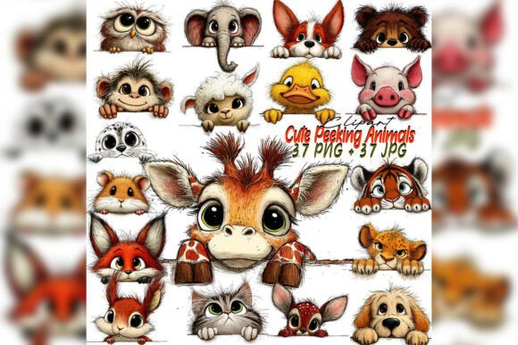 Download Whimsical Peeking Animals Love Quotes - Animal Collection