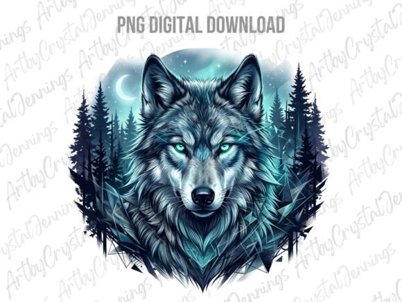 Download Mystic Wolf Forest Glow Animal PNG - Animal Collection