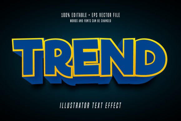 Download Trend 3D Illustrator Text Effect Font - Illustrator text effect Collection