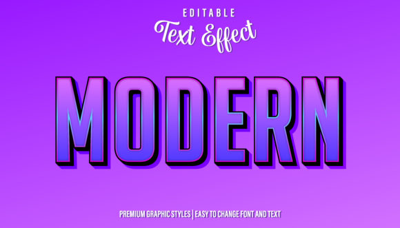 Download Modern - Illustrator Text Effect Graphic - Illustrator text effect Collection