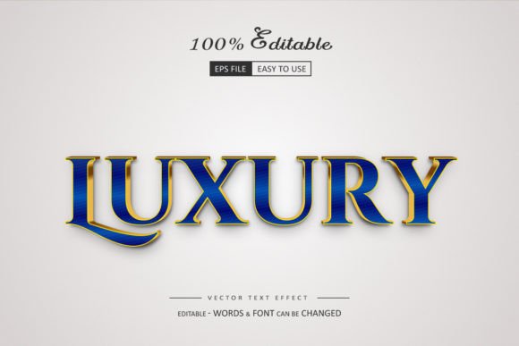 Download Editable Luxury Text Font Effect - Font effect Collection